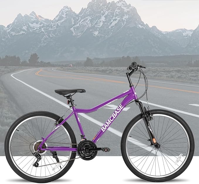 Hiland Adult 26 Inch Mountain Bike, Mens and Womens Bicycle with 21 Speed, High-Carbon Steel Frame Mountain Bicycle, Sport MTB for Men Women