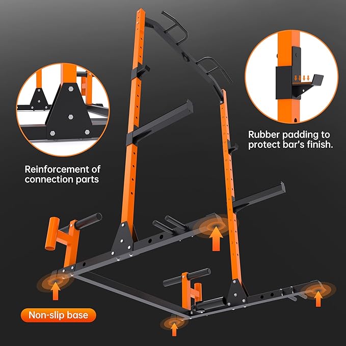 leikefitness Multifunction Power Tower Exercise Equipment,Pull Up Dip Station,Height Adjustable for Home Gym Strength Training Fitness Equipment,Dip Stands,Pull Up Bars,Push Up Bars,VKR