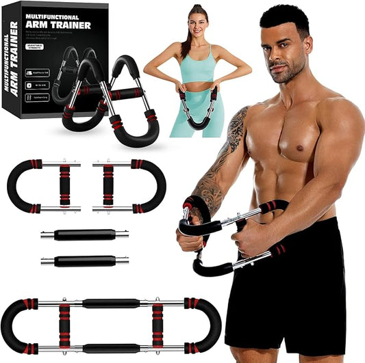 Twister Arm Trainer， Arm Shoulder Chest Workout Equipment 20-100LB Adjustable Strength Trainer Chest Trainer for Men and Women Portable Detachable Home Fitness Equipment