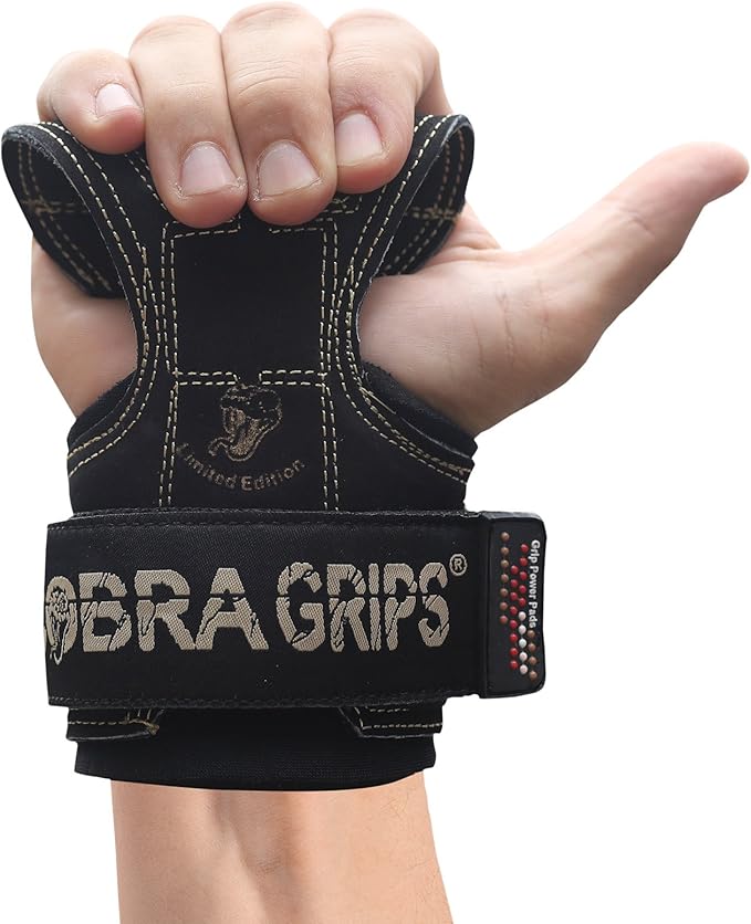 Cobra Grips PRO Weight Lifting Gloves Heavy Duty Straps Alternative Power Lifting Hooks for Deadlifts Adjustable Neoprene Padded Wrist Support Bodybuilding