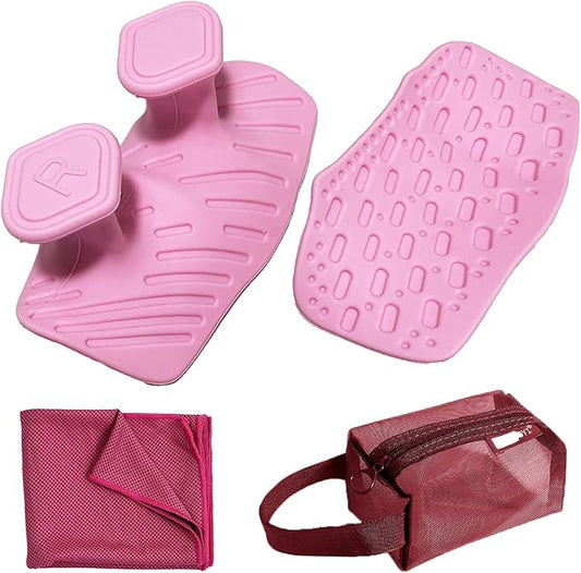 Upgraded Weight Lifting Grips for Women & Men - Extra Large & Thick Non-Slip Gym Grips with Cooling Towel, Ergonomic Workout Gloves for Pull-Ups, Dumbbell Exercises