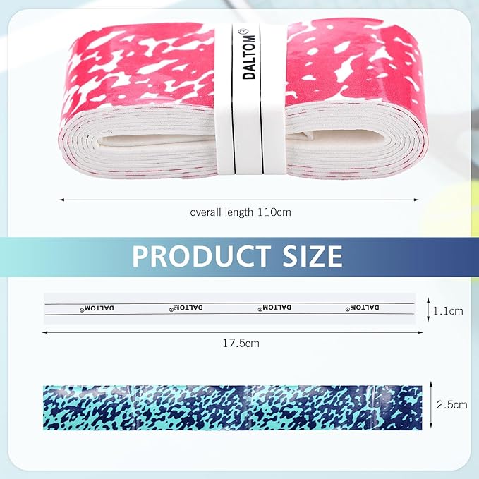 Jerify 24 Pieces Tennis Racket Grip Tape, Precut Badminton Racket Overgrips Tape with Velvety Comfort for Anti Slip and Absorbent Grip