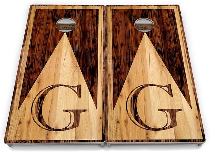 Tournament Cornhole Boards - Regulation 2'x4' Set 3/4" Baltic Birch - Bags Sold Separatetly (Wood Letter Design)