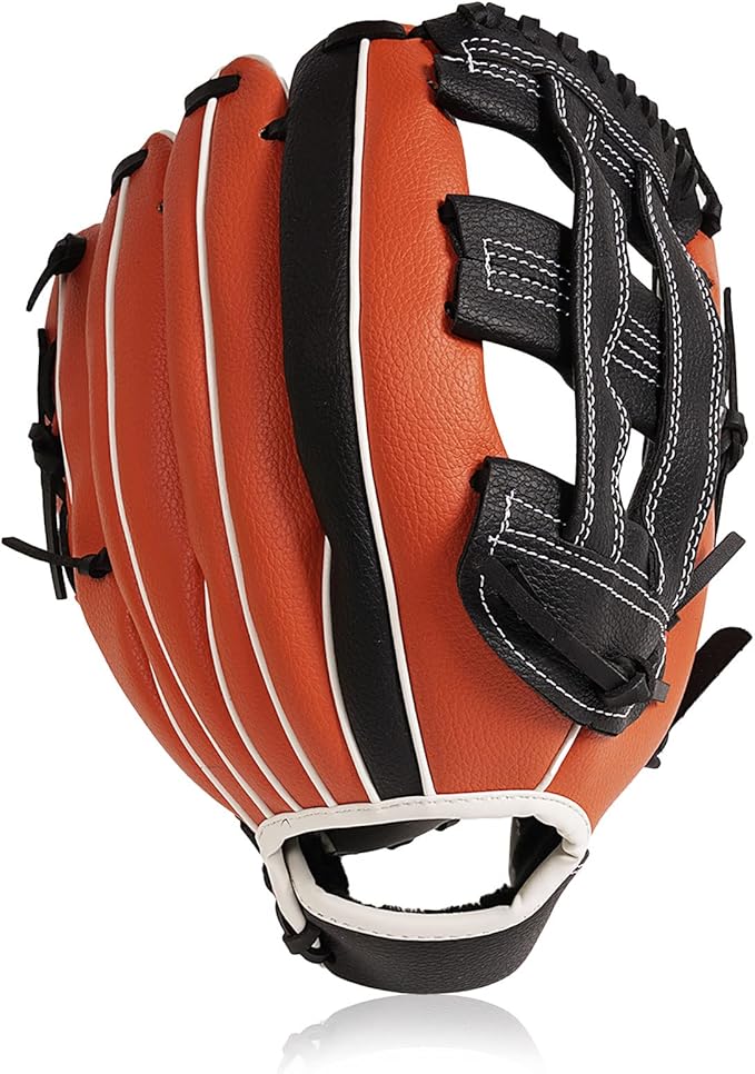 Sports Baseball and Softball Glove Teeball/Baseball Mitt Left and Right Handed Baseball Infielder's Mitts Fielding Glove for Youth Adult(10.5",11.5",12.5")