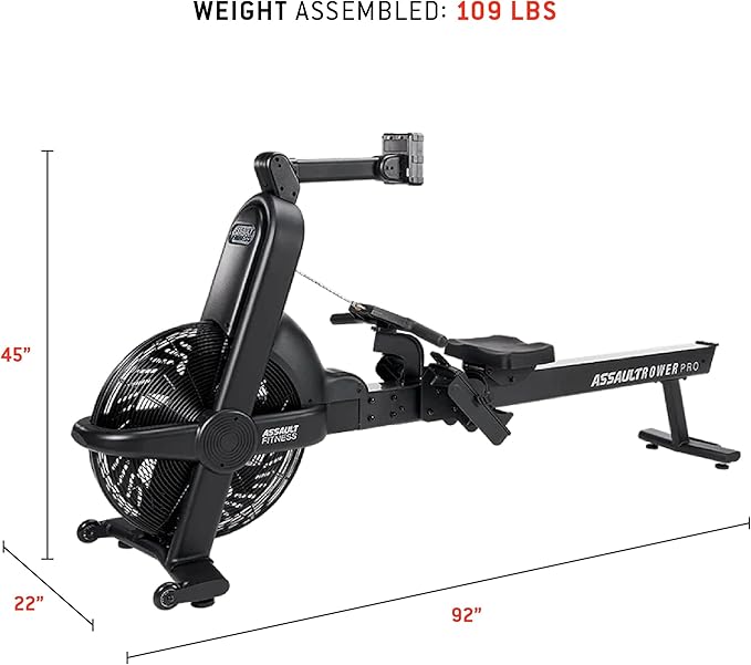 AssaultRower Pro - Rower Workout Machine for HIIT, Cardio, and Endurance Training - Motorless.