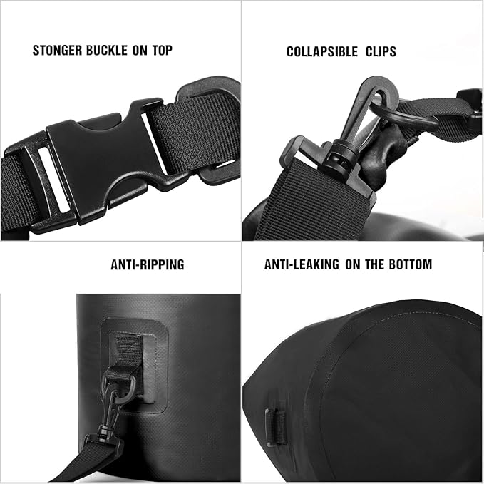 Unigear Dry Bag Waterproof, 2L/5L/10L/20L/30L/40L Floating and Lightweight Bags for Kayaking, Boating, Fishing, Swimming and Camping with Waterproof Phone Case