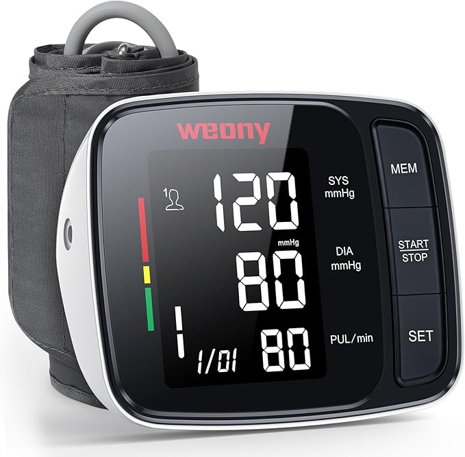 Blood Pressure Monitor,Upper Arm Blood Pressure Monitors for Home Use,Digital Automatic Blood Pressure Machine,Adjustable 8.7"-17" Blood Pressure Cuff Backlight LCD with 2 * 90 Reading Memory