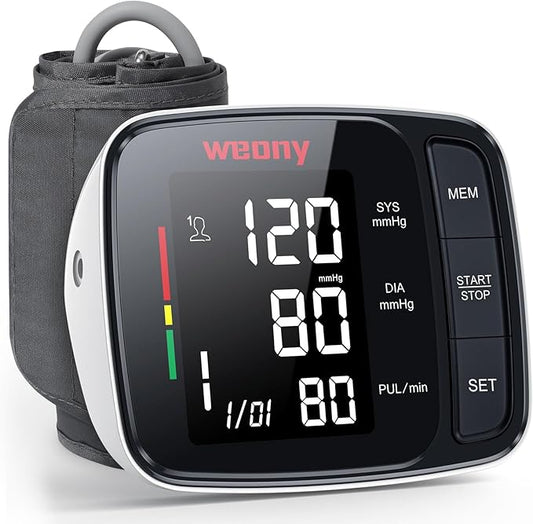 Blood Pressure Monitor,Upper Arm Blood Pressure Monitors for Home Use,Digital Automatic Blood Pressure Machine,Adjustable 8.7"-17" Blood Pressure Cuff Backlight LCD with 2 * 90 Reading Memory