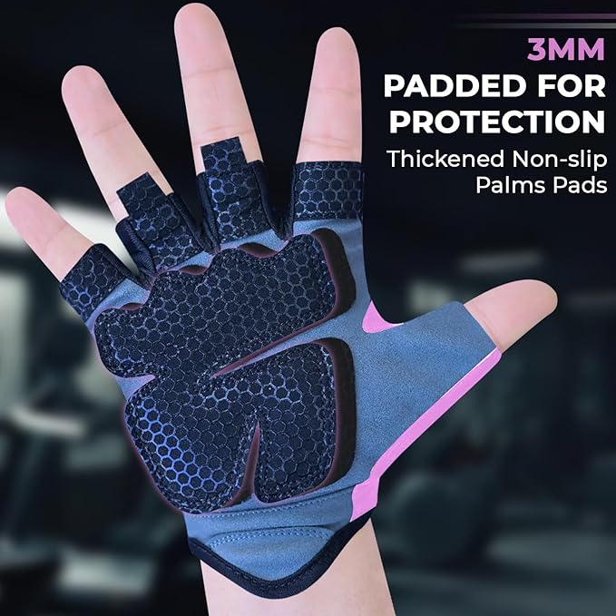 LIONCO Workout Gloves for Men Women,Weight Lifting Gloves with Breathable Gel Padded Excellent Grip for Gym Exercise,Cycling,Weightlifting,Fitness Training,Pull Ups and Climbing and Rowing