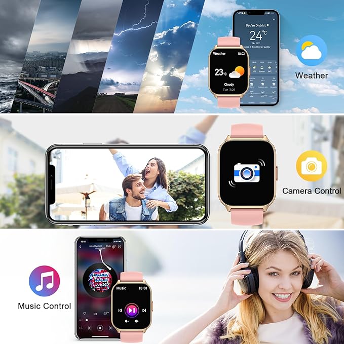Smart Watch for Men Women Fitness: Running Smart Watches for Men Digital Mens watches Make/Answer Call Waterproof Smartwatch Android Phones iPhone Samsung Compatible Heart Rate Monitor Step Tracker