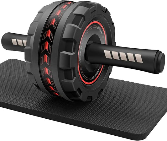 Ab roller wheel with knee pad for abdominal exercise core workout weight loss no noise easy to assembling light weight perfect home gym equipment for men & women