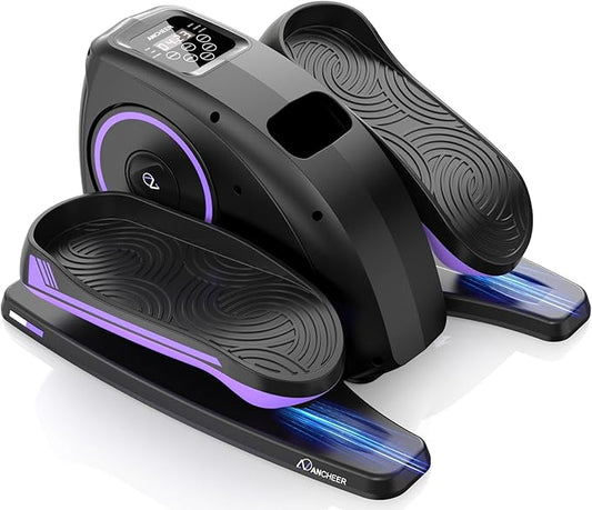 ANCHEER Under Desk Elliptical Machine, Electric Seated Pedal Exerciser, Mini Elliptical Machines for Seniors, LCD Display Monitor, Remote Control, Leg Exerciser for Home