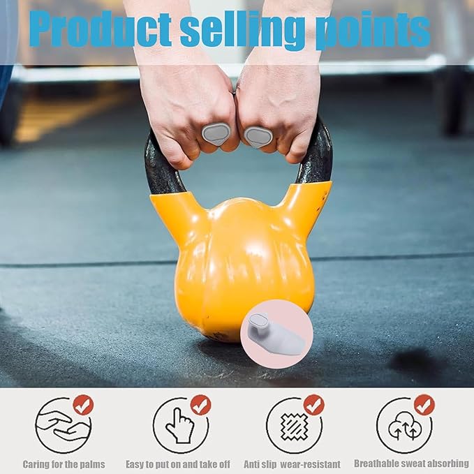 Weight Lifting Grips, Anti-Slip Workout Grips, Gym Gloves for Weight Lifting, Workout Gloves for Exercise and Training,Rypt Grips for Men and Women, Deadlift, Pull-Ups, Dumbbell