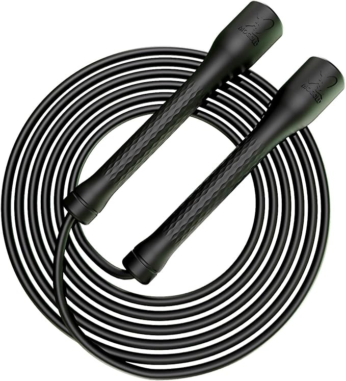 Workout Jump Rope,5mm PVC Jump Rope,Adjustable Length with Shatterproof Handles, Ideal for Beginners & Advanced Athletes, Fitness, Cardio & Boxing