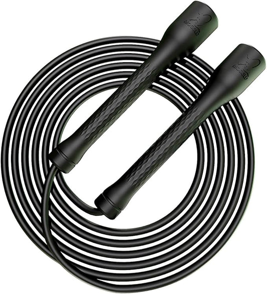 Workout Jump Rope,5mm PVC Jump Rope,Adjustable Length with Shatterproof Handles, Ideal for Beginners & Advanced Athletes, Fitness, Cardio & Boxing