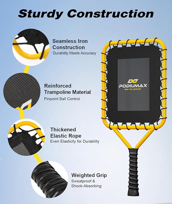 PodiuMax Baseball Racket for Fly Balls, 19 oz Balanced Fungo Racket, with Ergonomic Non-Slip Grip, Baseball Racket for Parents and Coaches, Weighted Training Grounders & Pop Flies