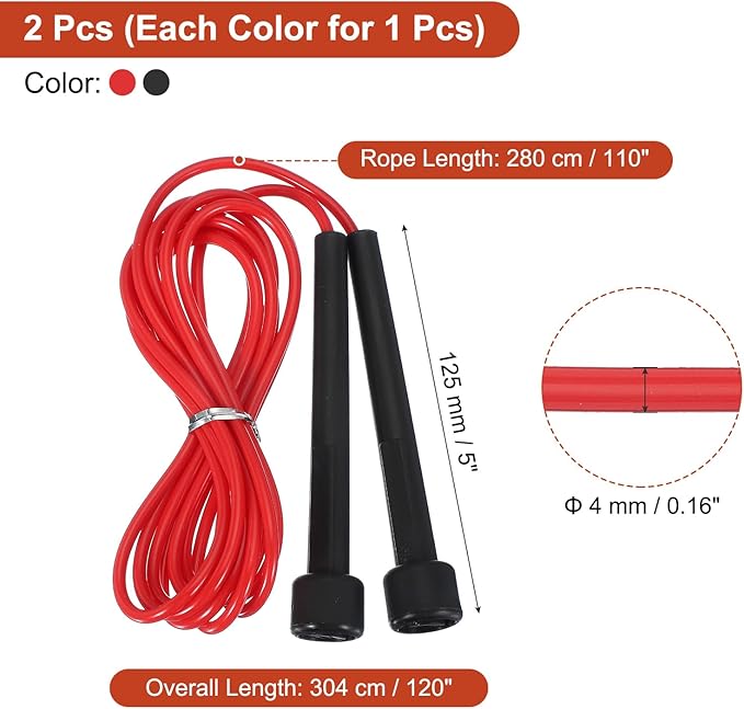 PATIKIL Jump Rope PVC, Adjustable Speed Skipping Rope Tangle-Free Exercise Equipment for Workout Women Men Outdoor Training Home Fitness