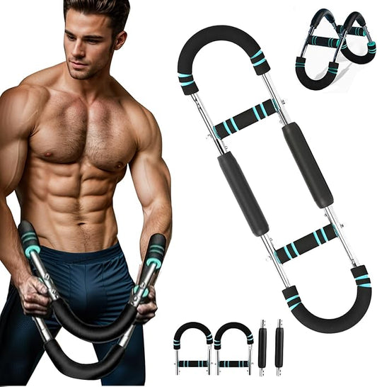 Twister Arm Trainer, Adjustable Chest Workout Equipment，（30-120lbs） for Men & Women,Portable Home Gym Strength Trainer，Muscle Builder & Strength Training for Arms, Chest