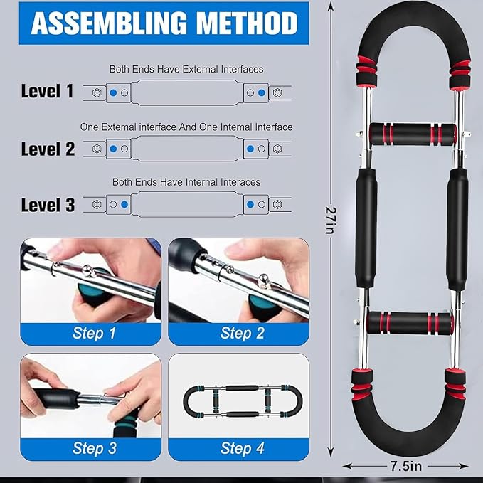 Twister Arm Trainer, Strength Training Wrist & Forearm Strengtheners Arm Exercise Equipment, Chest Workout Equipment, Portable Spring Resistance for Home and Gym