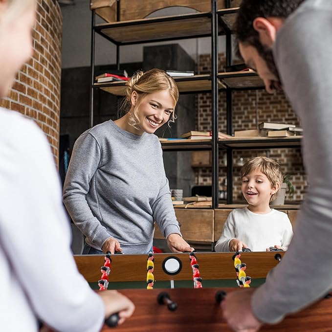 Giantex 4-in-1 Combination Game Table, with Soccer, Hockey, Billiards, Table Tennis, Perfect for Game Room, Family Night, Wood Foosball Game Table Top