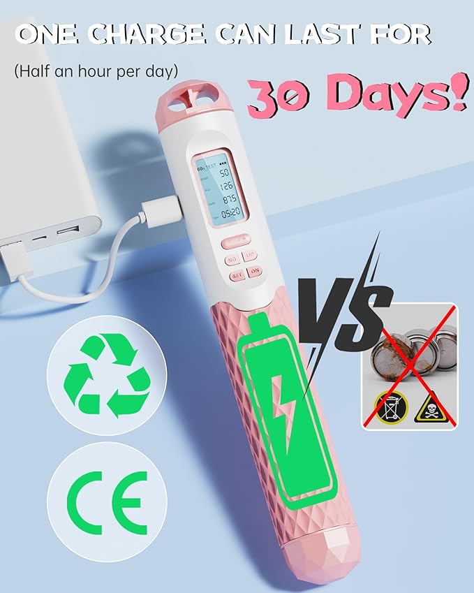 nonogo Cordless Jump Rope with Counter for Fitness - Adjustable Smart Skipping Rope For Men Women Kids Outdoor Speed Boxing Crossfit Workout Exercise Cardio