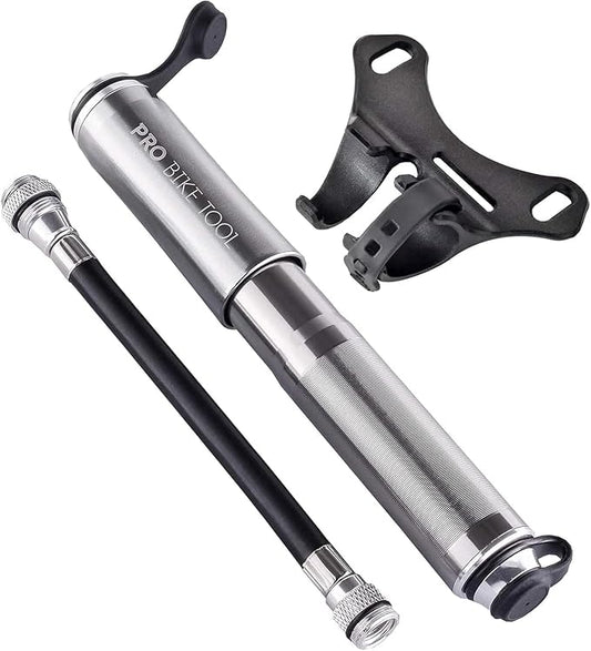 Pro Bike Tool Mini Bike Pump - Compact and Portable Bicycle Tire Pump for Fast Inflation - Compatible with Presta and Schrader Valves - Lightweight and Durable Design - Essential Bicycle Accessories
