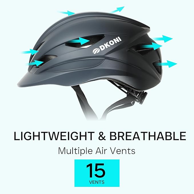 Bike Helmet Adult Urban:Bicycle Helmet for Men Women with USB Charge Detachable Taillight Helmets for Commuter Cycling Scooters