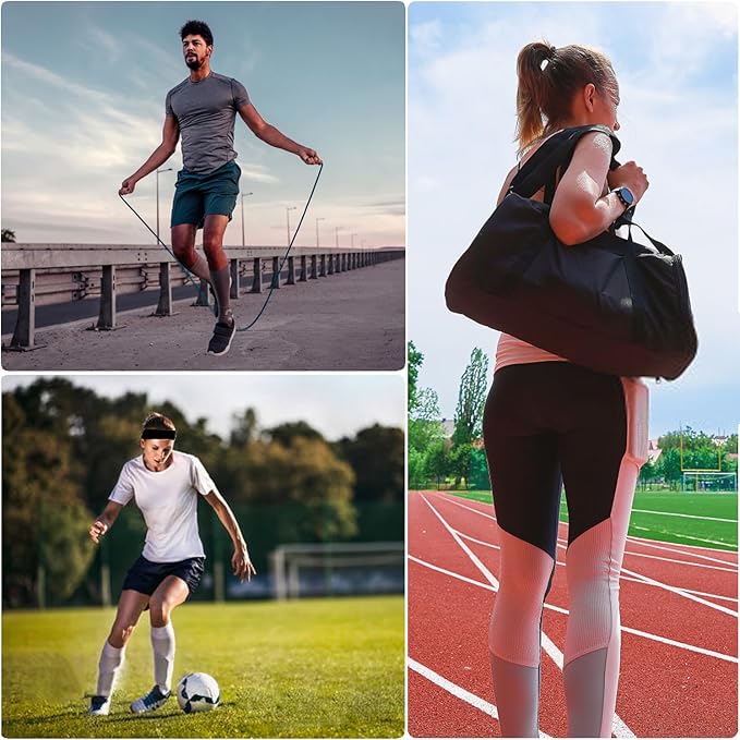 Agility Ladder Speed Training Equipment Set-20ft Agility Ladder 4 Adjustable Hurdles Running Parachute Jump Rope Speed Training Equipment for Soccer Football Basketball