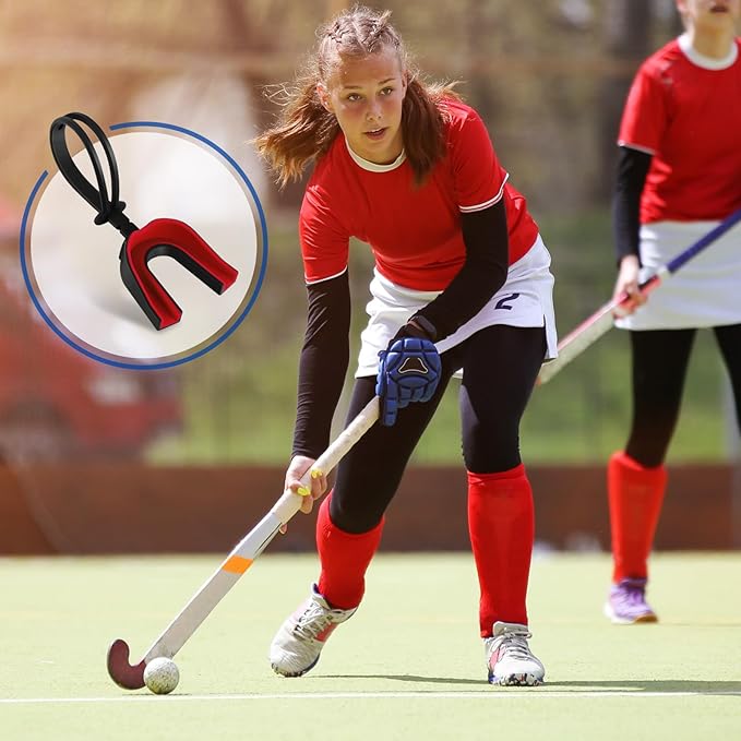 Dunzy 10 Pcs Strapped Mouth Guard Sports Mouthguard with Strap No Boiling Mouthguard Adult Youth Football Mouthpiece Mouth Protector for Boxing Basketball Lacrosse