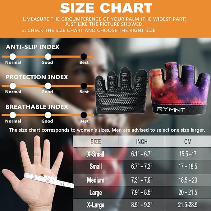 Minimal Workout Gloves,Short Micro Weight Lifting Gloves Grip Pads with Full Palm Protection & Extra Grip for Men Women Weightlifting,Gym,Cross Training,Powerlifting,WODs.