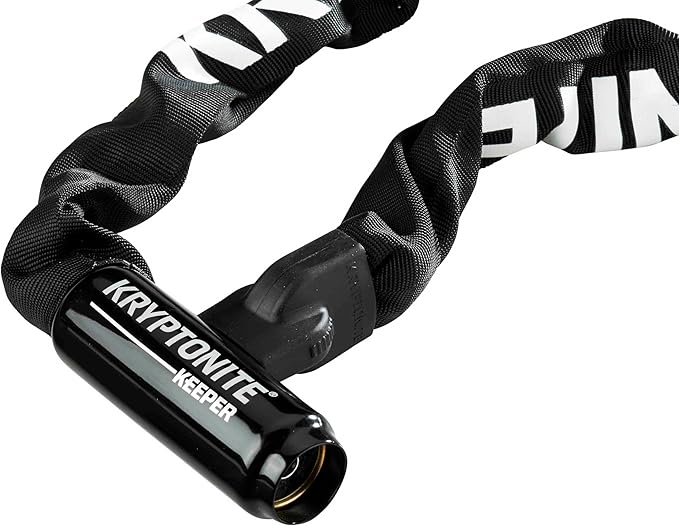 Kryptonite Keeper 785 Bike Chain Lock, 2.8 Feet Long Heavy Duty Anti-Theft Bicycle Chain Lock with Keys for Bike, Motorcycle, Scooter, Bicycle, Door, Gate, Fence