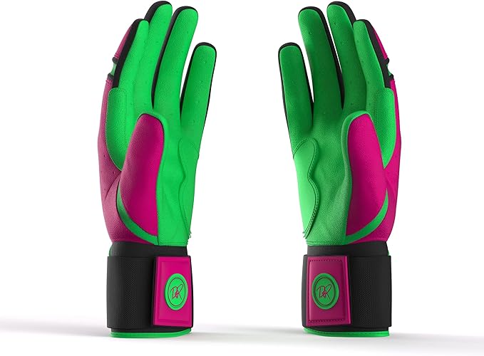 Drip & Rip Baller Series - Youth Batting Gloves + Adult Batting Gloves - for Softball and Baseball - Long Cuff Style for Men and Youth