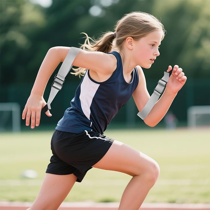 Arm Swing Trainer for Youth, Adjustable Nylon Running Arms Position for 90 Degrees