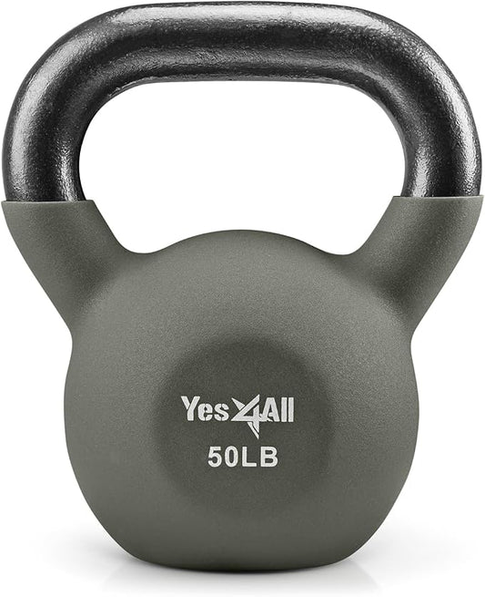 Yes4All Kettlebells 5lbs-65lbs & Kettlebell Sets Adjustable Weights, Kettlebell for Weight Training, Home Workout Equipment with Secure Grip for High Rep, Exercise Equipment