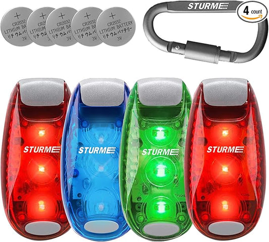 STURME LED Safety Light Strobe Lights for Daytime Running Walking Bicycle Bike Kids Child Woman Dog Pet Runner Best Flashing Warning Clip on Small Reflective Set Flash Walk Night High Visibility