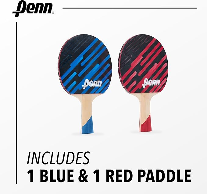 Penn 2-Player Table Tennis Paddle Set - Includes Two 3.0 Paddles, Three 3-Star ping Pong Balls, and Storage Pouch