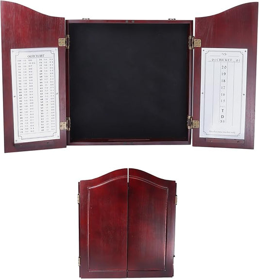 GSE Games & Sports Expert Professional Solid Wood Classic Official Size Dartboard Cabinet with Dart Scoreboard for Game Room. Dartboard & Darts Not Included