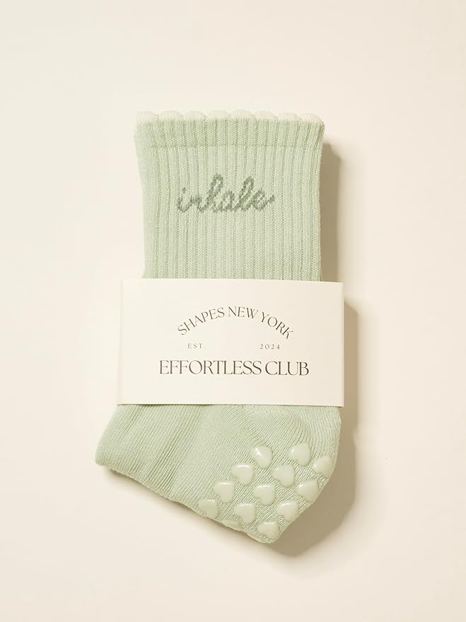 Crew Half Calf Grip Socks, Cutest Fruits Pilates Socks, Ruffle socks, Non-Slip, Barre Yoga Fitness