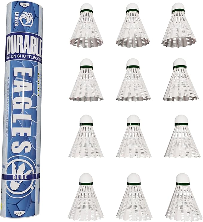 Badminton Birdies - Nylon Bedminton Shuttlecocks for Softball/Baseball Batting Training - Highly Stable & Durable Shuttle Balls for Indoor and Outdoor Matches
