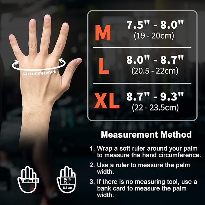 NewDoar Workout Gloves with Wrist Wrap Support Fingerless Gloves Weight Lifting Gloves for Fitness Exercise Weightlifting for Men Women Gym Accessories