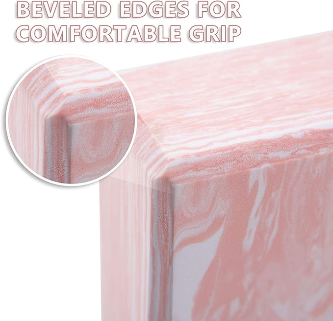 Ewedoos Yoga Blocks 2 Pack Eco Friendly Yoga Block High-Density Non-Slip Yoga Block Set for Yoga Pilates