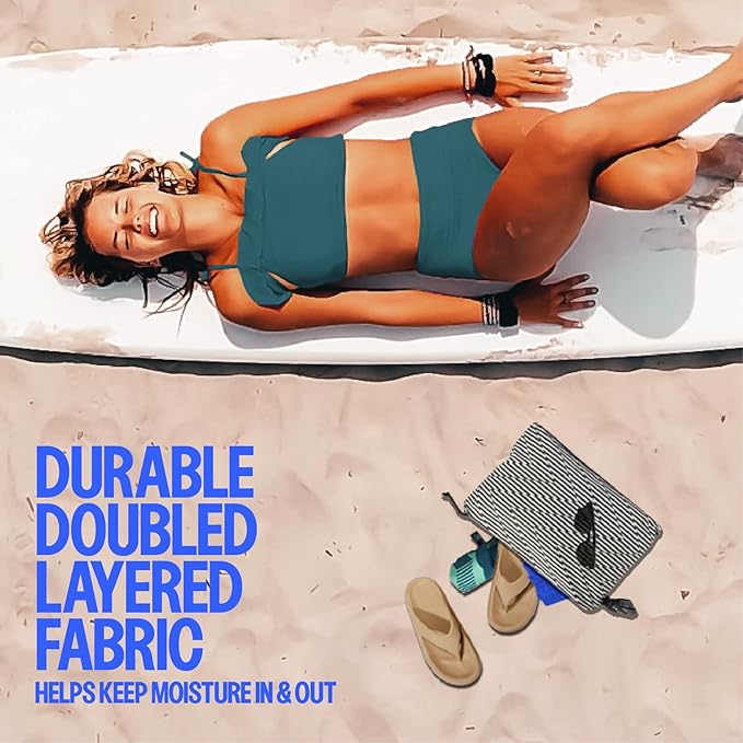 Acteon Wet Dry Bag, Large Travel Water-Resistant Swimsuit & Clothes Organizer, Foldable Pocket Sized Pool, Beach & Gym Bags, Fit for Bikini, Swim Workout Shoes & Towels, Toiletries, Dirty Laundry