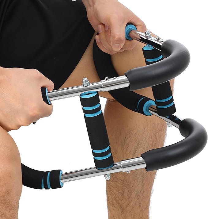 Portable Chest Expander & Arm Twister Trainer - Detachable Upper Body Workout Equipment for Home/Gym, Muscle Strengthening Spring Bar with Resistance Adjustment - Fitness Gear for Men & Women