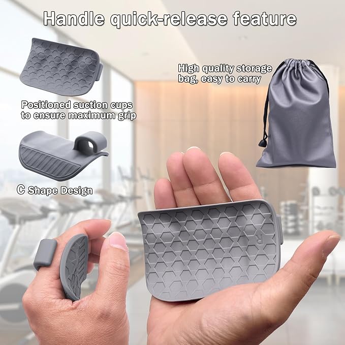 Upgrade Rypt Grip Gym Hand Grip Weight Lifting Grip for Men and Women Anti- Slip Workout Grips-Soft Silicone Hand Palm Protector Gloves for Weight lifting Push-Ups Gym Training and Exercise-Black.