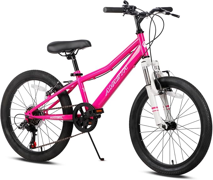 AVASTA Govet 20'' Kids Mountain Bike for 6-12 Years Old Boys Girls with Suspension Fork, 6 Speeds Drivetrain, Multiple Colors