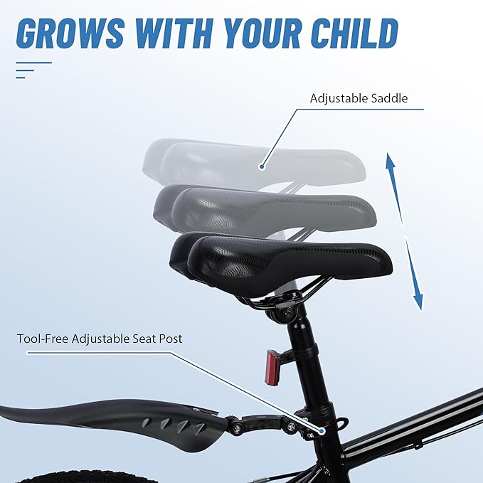 20 Inch Freestyle BMX Bike Bicycles, 20 Inch Boys Bikes Kid Bicycle for 7-12 Years Old Kid and Beginner Level Rider, Single Speed, Outdoor Cycling Bike Kids Mountain Bike, Multiple Colors