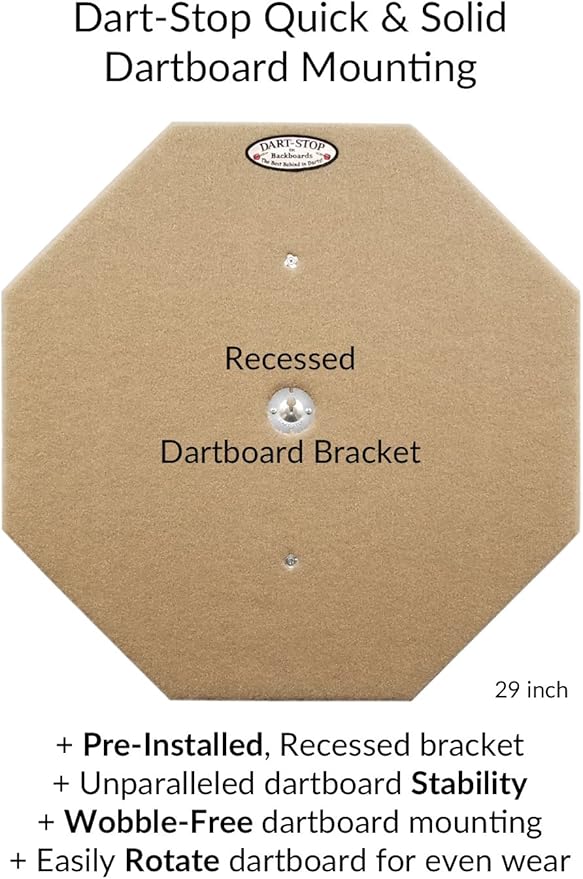 29 inch Professional Dart Board Backboard, Octagonal | Wall Protector | Dartboard Surround