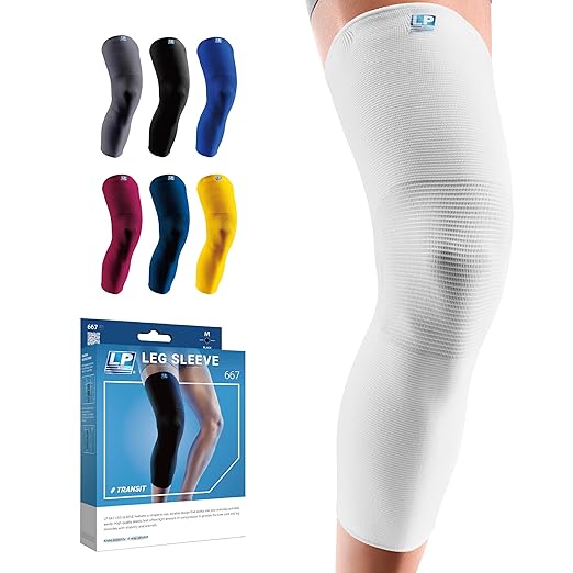LP SUPPORT 667 Compression Sleeve Leg Full Length for Sports, Cycling, Running, Basketball, for Men Women