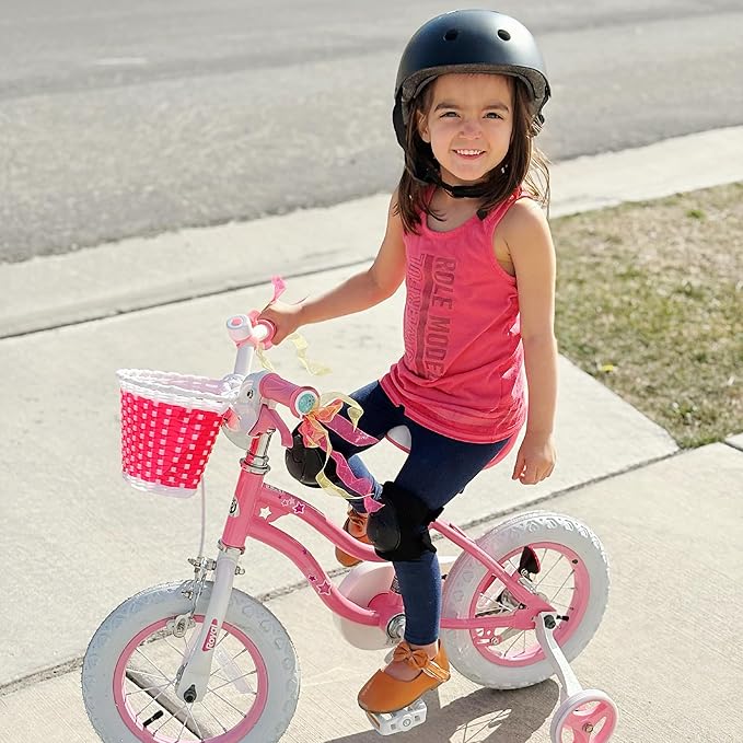 RoyalBaby Girls Bike EZ Bike Stargirl Training Free Balance to Pedal Easy Learning Bicycle, 12-20 Inch for Toddlers & Big Kids.