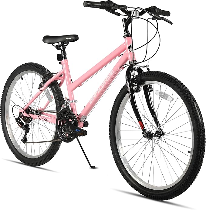 HILAND Bamcbase Womens Mountain Bike, 24 26 Inch 18 Speeds Hybrid Commuter Bicycle for Adults, Sport Hardtail Trail MTB